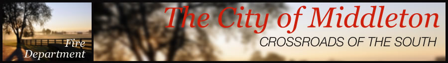 City of Middleton Fire Department page header